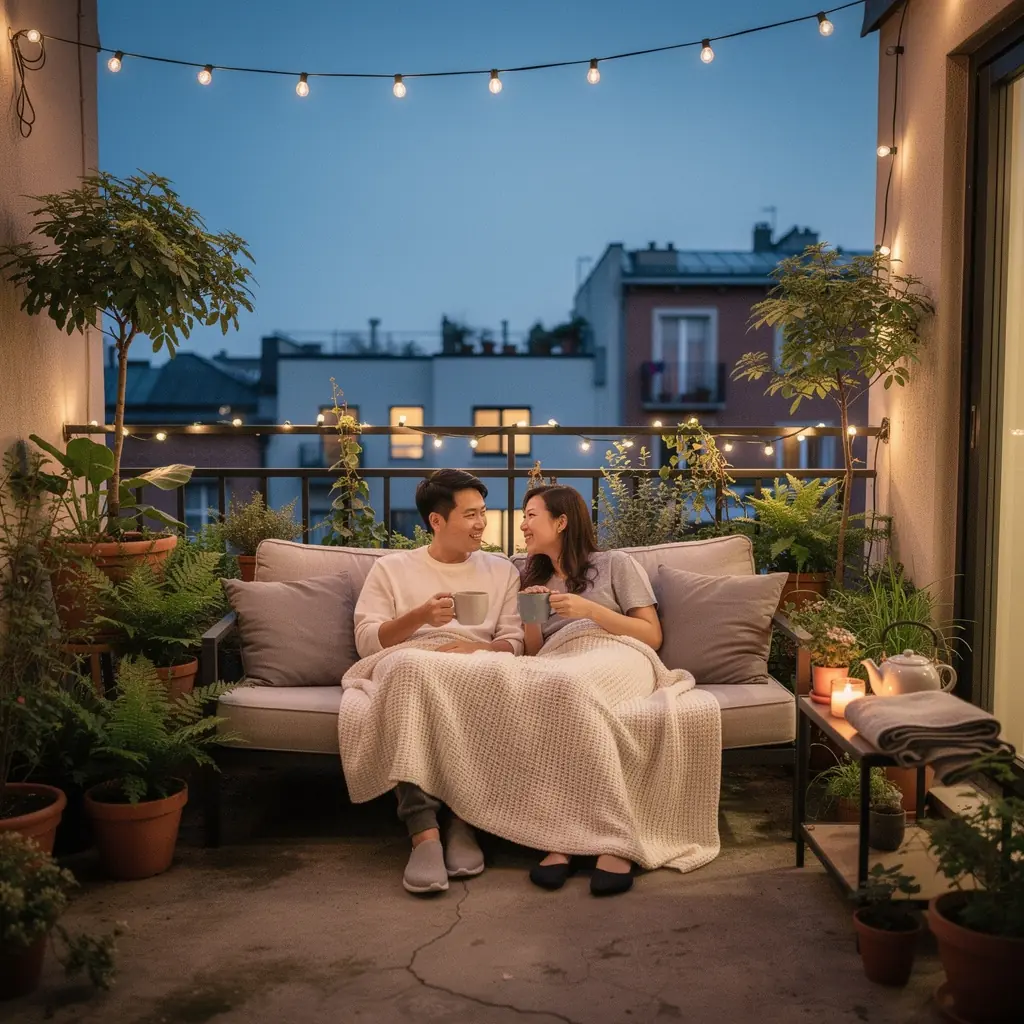 Комната с многоуровневым освещением и компактными решениями для хранения.