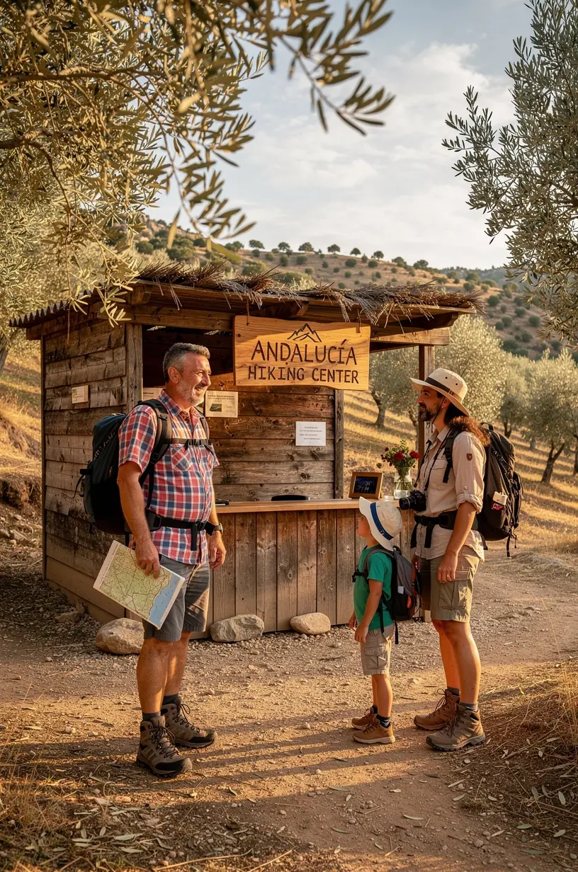 Mapa detallado de rutas de senderismo en una mesa con brújula y equipo de trekking cerca.